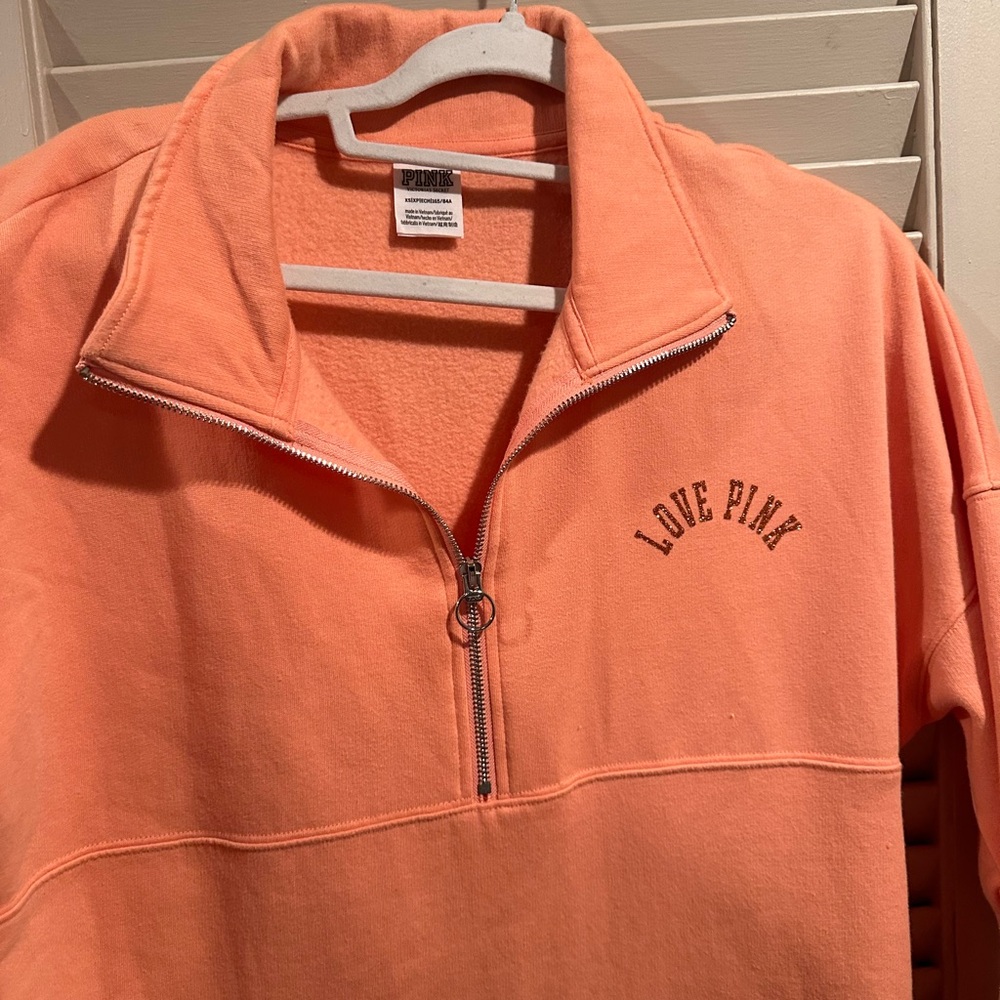 Oversized PINK quarter zip up
